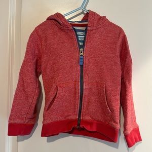 Boys’ Mini Boden Striped Sweatshirt, Heathered red, Size 2-3Y